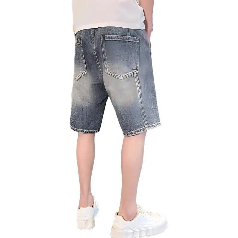 RASHOMONG Denim Shorts Unisex Blue-1