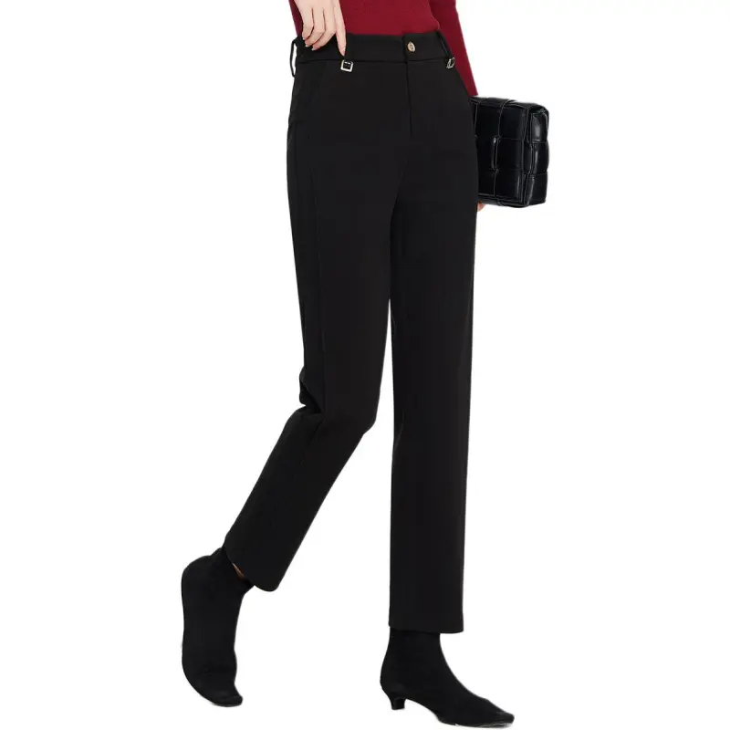 E.BECKY Casual Pants Women's Black-4