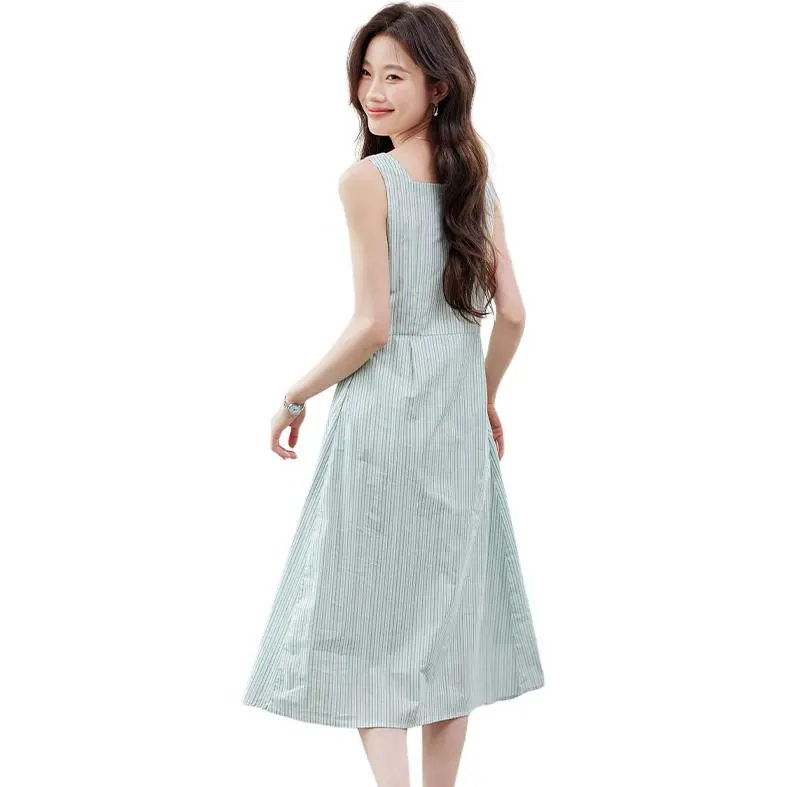 La Chapelle Slip Dresses Women's Green-4