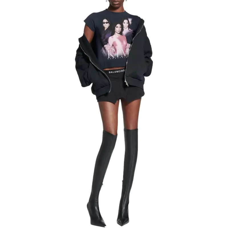 Balenciaga FW25 Casual Short Skirts Regular Fit Women's Black-2