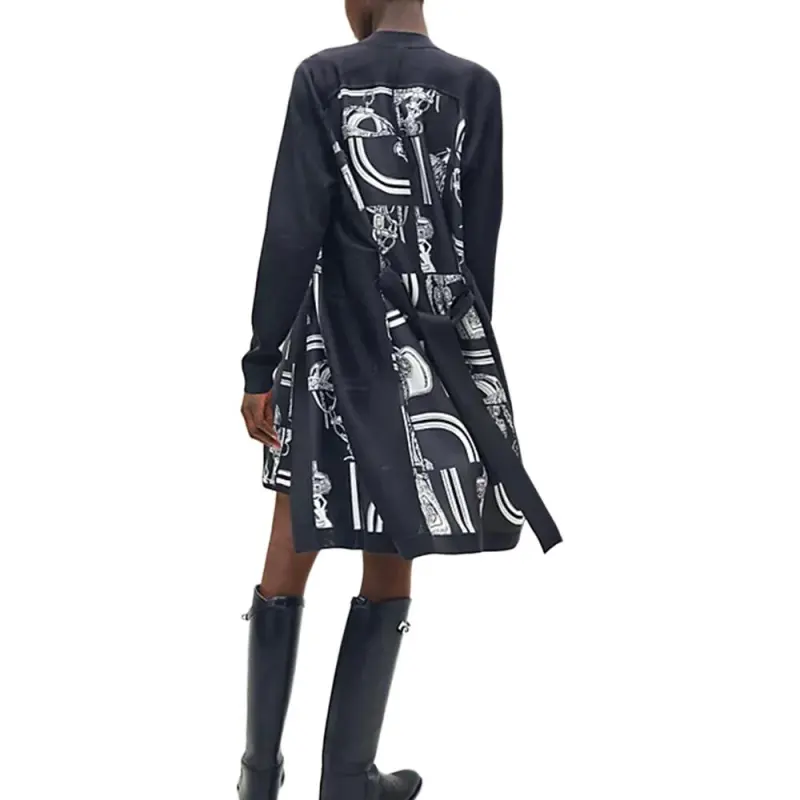 HERMES FW22 Cardigan Coats Women's Black-2