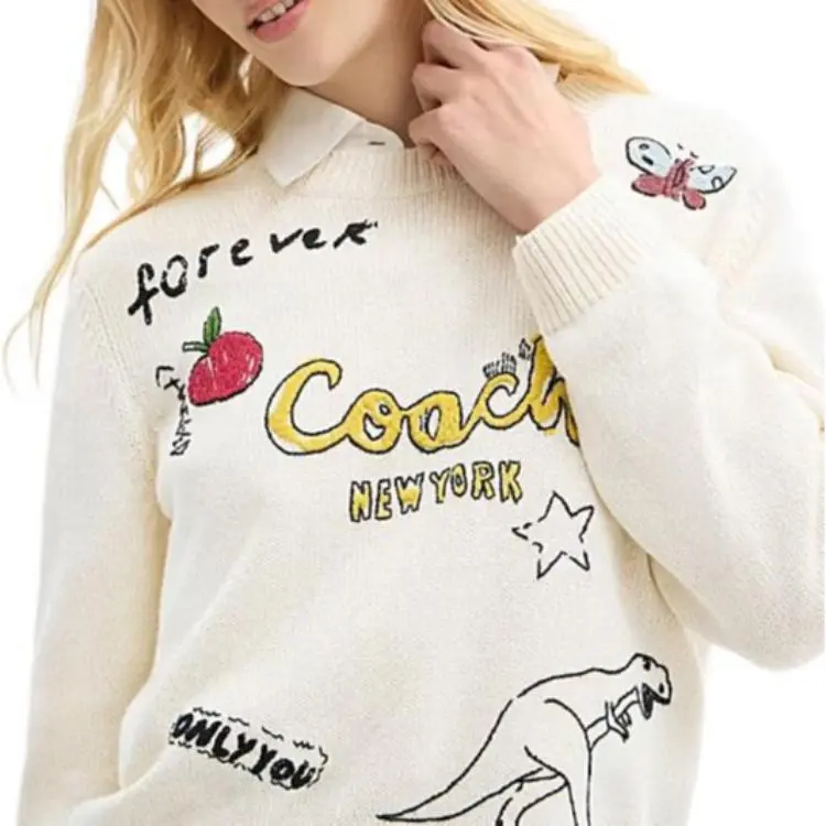 COACH SS25 Knitwear Women's Cream White-3