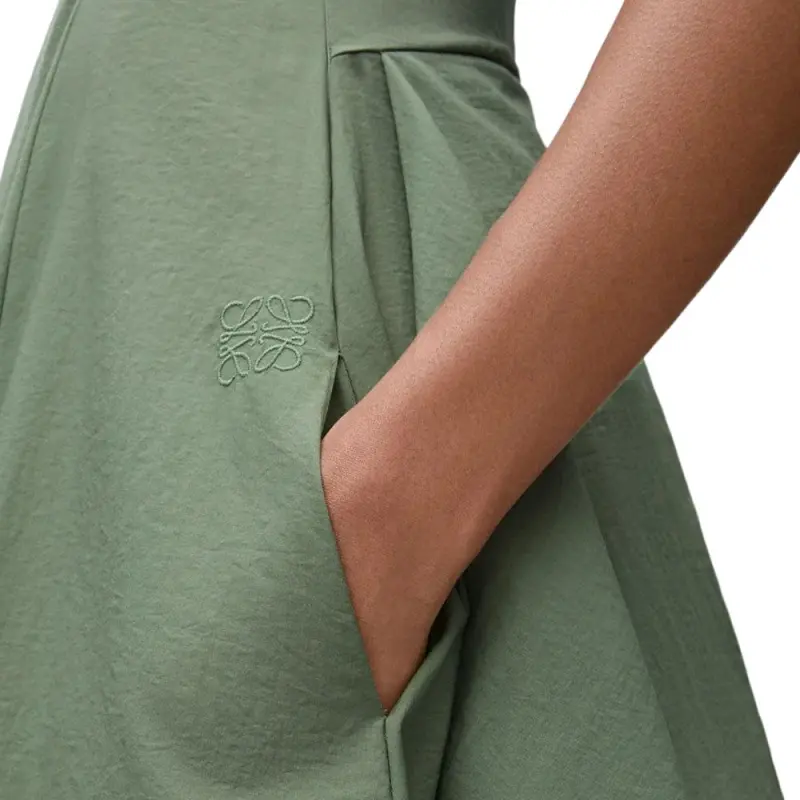 LOEWE Paula's Ibiza SS25 Sleeveless Dress Women's Green-4