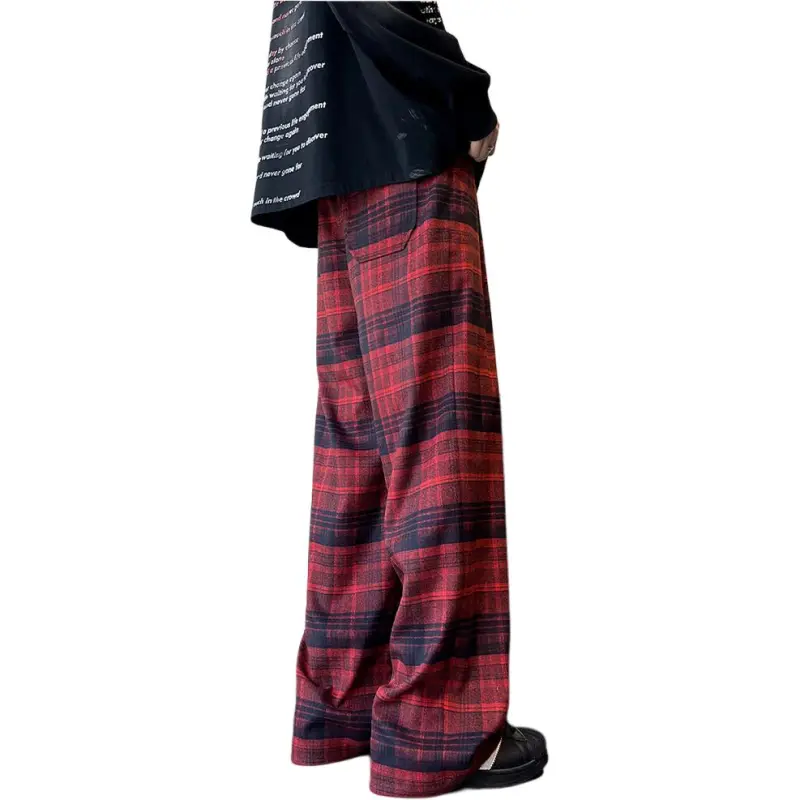 BEAR UNION Casual Pants Unisex Red-4