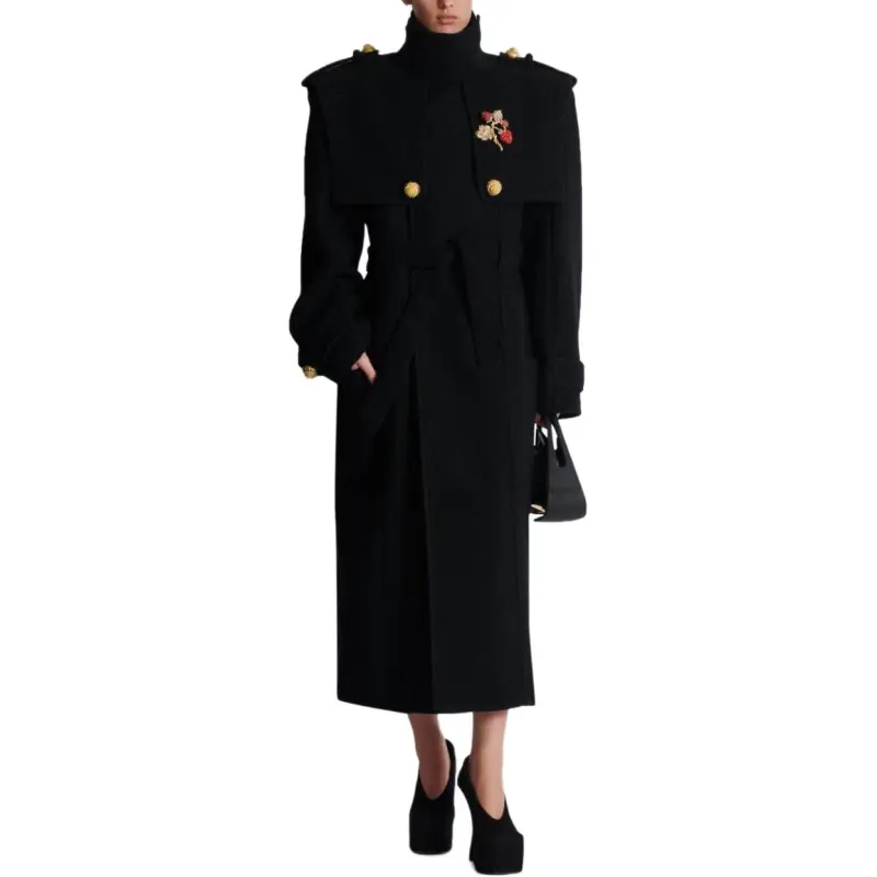 BALMAIN Decorative-buttons Trench Coat-1