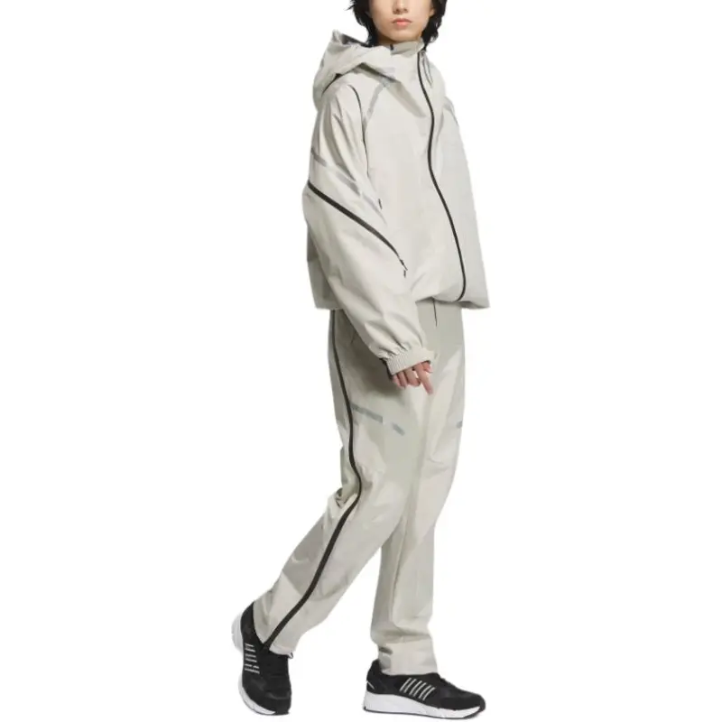 Adidas FUSTL Jackets Coats Men's Light Sesame Earth Gray-3