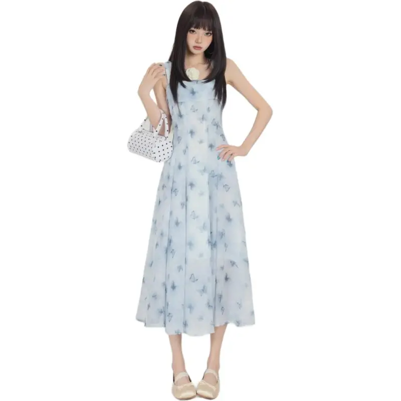Kazakhstan Slip Dress Women's Lake Blue-4