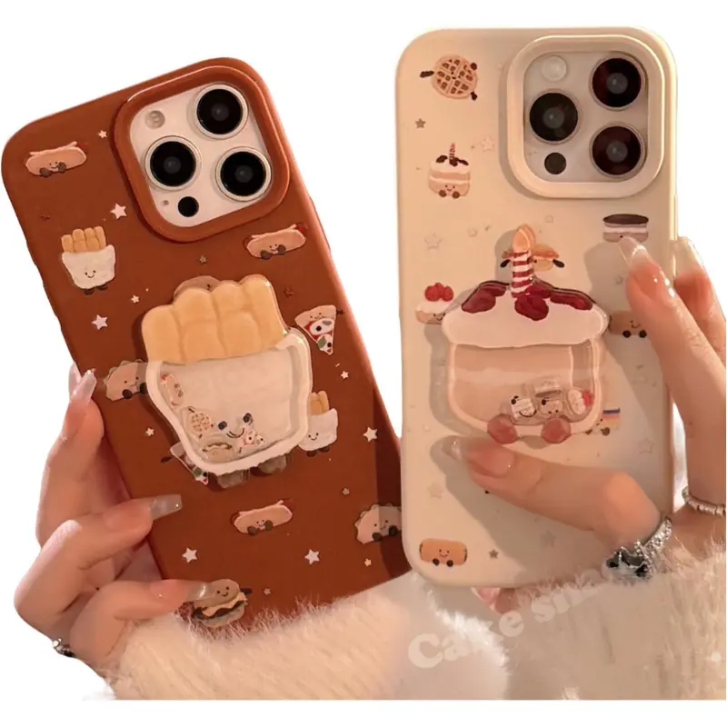 QIZHENG TPU Material Fun French Fries Rocking Phone Case Compatible With Apple 16 Pro Max/15/14/13/12/11-1