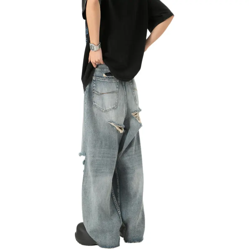 WARNING LIGHT Jeans Unisex Light Blue-3