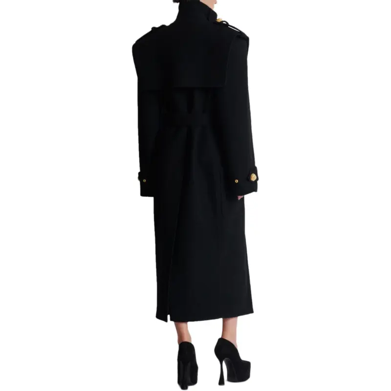 BALMAIN Decorative-buttons Trench Coat-2