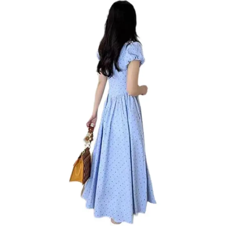 Zukizuki Short Sleeved Dress Women's Purple-1