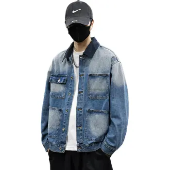 Tonlion Denim Jacket Unisex Medium Blue