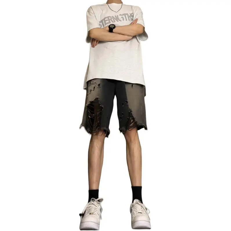 UNthemed Denim Shorts Unisex Black-1