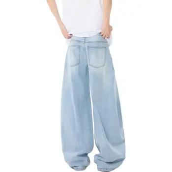 HCHUICHENG Jeans Unisex Bamboo Blue