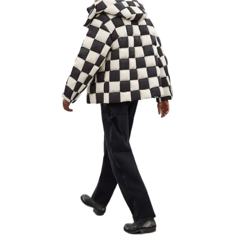 COACH FW24 Puffer Jacket Unisex Black White-3