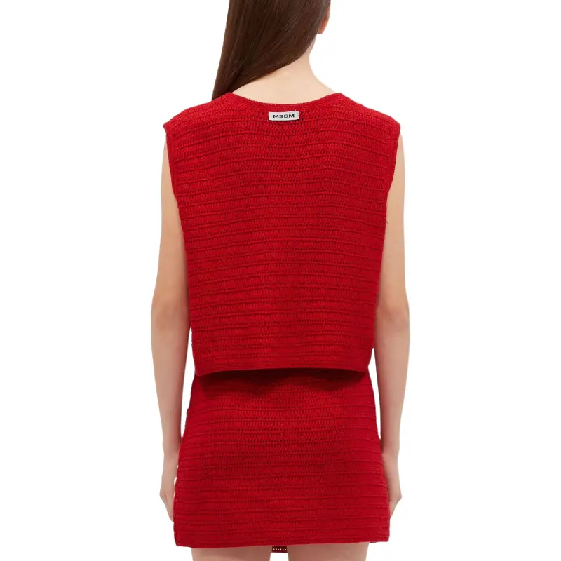 MSGM Crochet knit Top-2