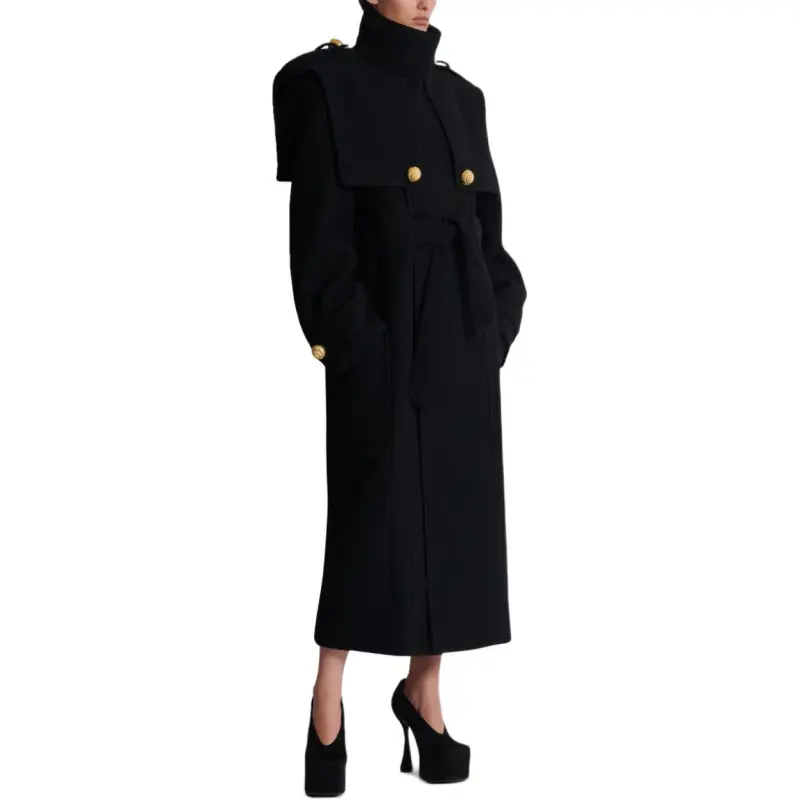 BALMAIN Decorative-buttons Trench Coat-3