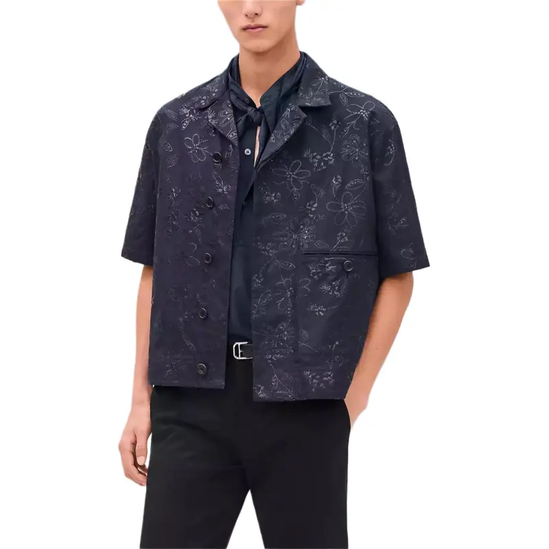 HERMES Shirts Men Marine-3
