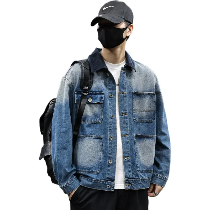 Tonlion Denim Jacket Unisex Medium Blue-1