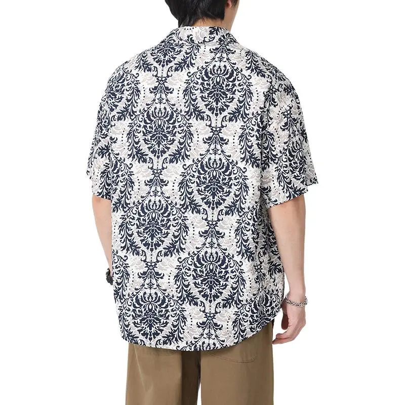 SIFLYTO Shirts Unisex Ink Fragrance Brocade Pattern-1