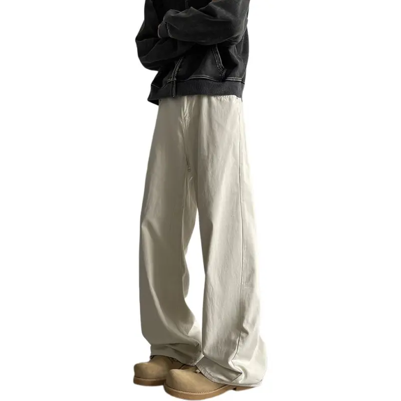 NEVER RULE Casual Pants Unisex Coffee-11