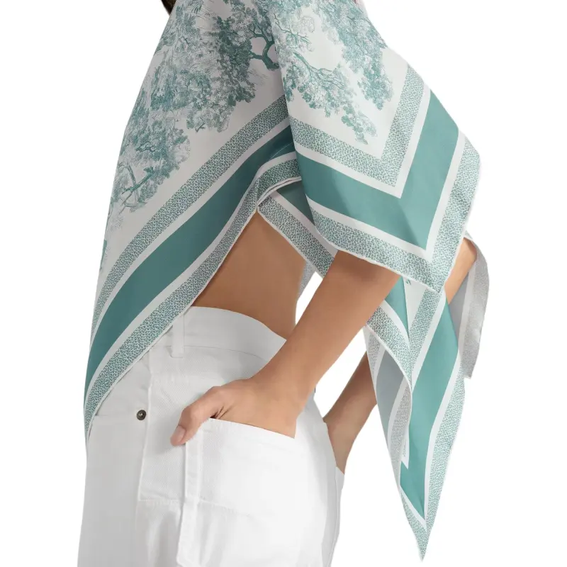 DIOR T Shirt Women's Green White-4