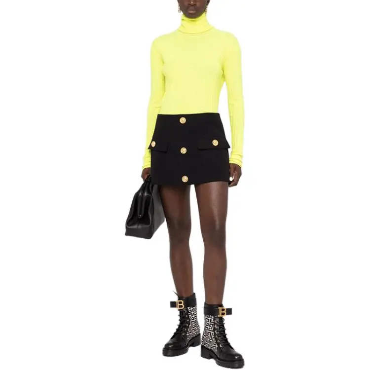 BALMAIN Casual Short Skirts Women's Black-1