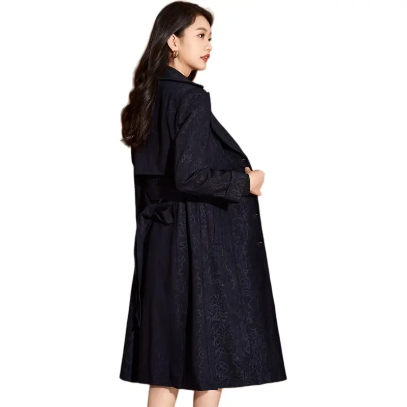 Mylan Trench Coat Women's Navy Blue-0
