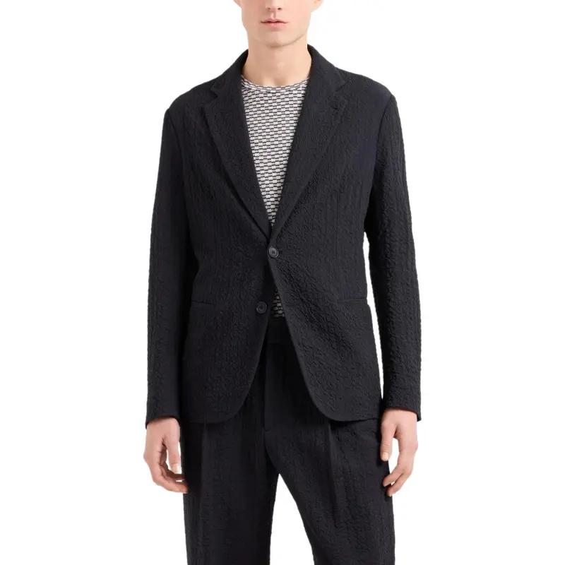 GIORGIO ARMANI Stretch Virgin Wool Single breasted Jacket-1