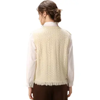 FENHONGMALI Vests Women's White