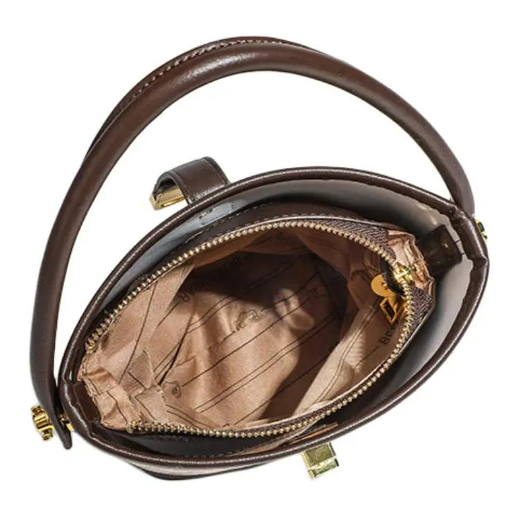 NX DOUGHNUT PU Bucket Bag Shoulder Bag Crossbody Bag Handbag Women's Coffee-4