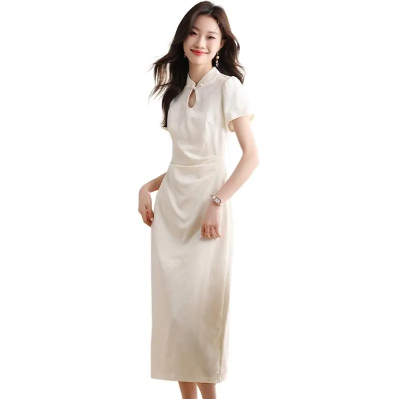 Mu Xiao Xin Short Sleeved Dress Women's-2