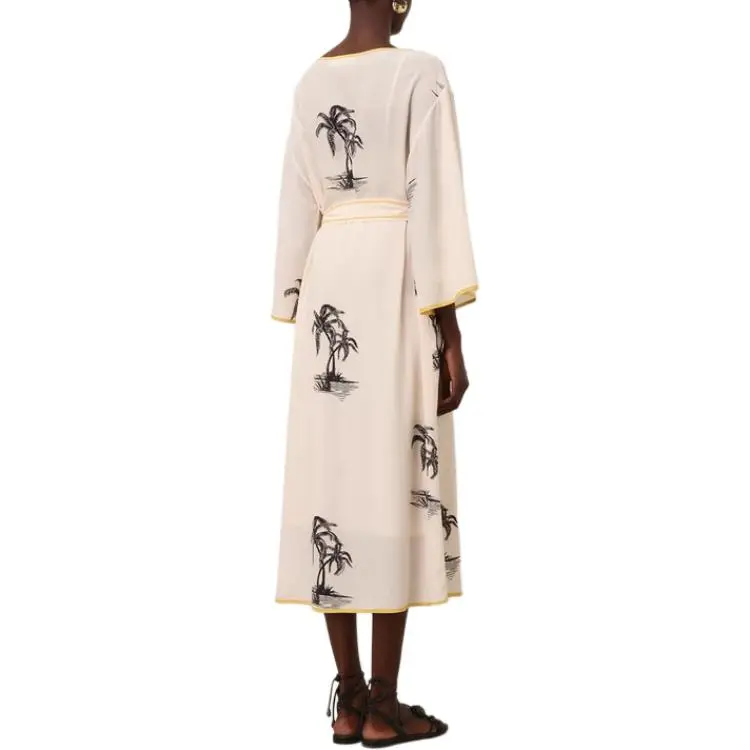 Zimmermann Long Sleeved Dresses Women's Cream Brown-3