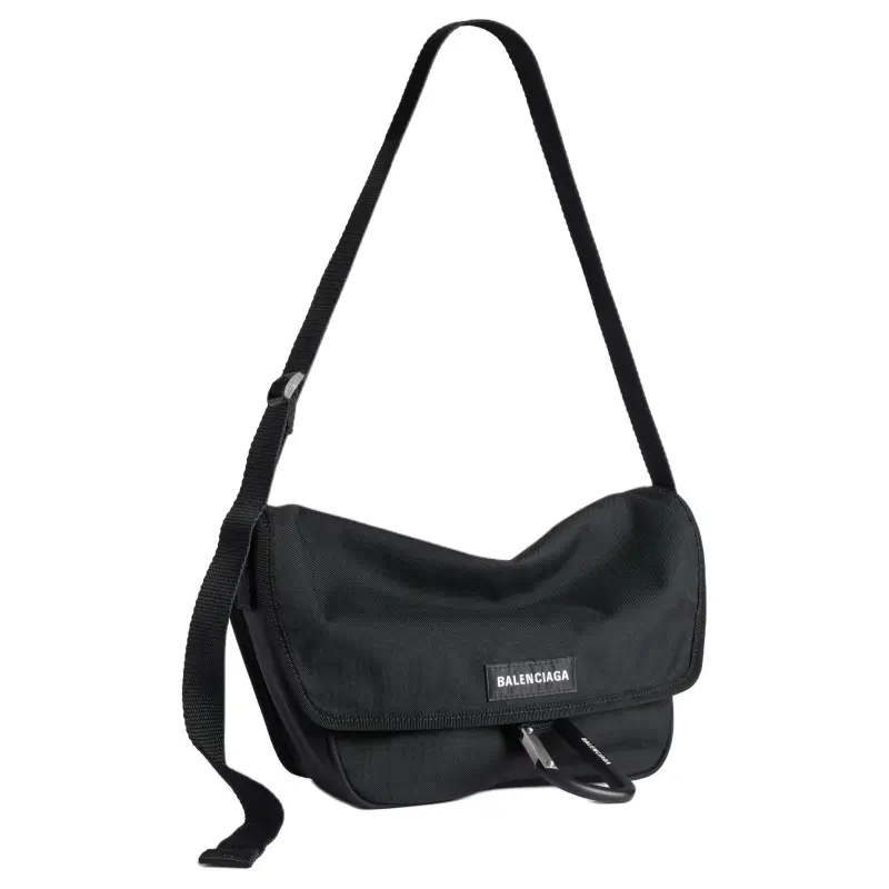 Balenciaga Explorer Polyamide Messenger Bag, Crossbody Bag, Shoulder Bag Trumpets Men's Black-1