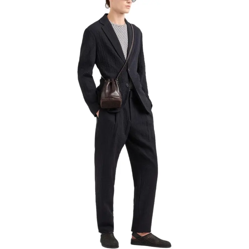 GIORGIO ARMANI Stretch Virgin Wool Single breasted Jacket-3