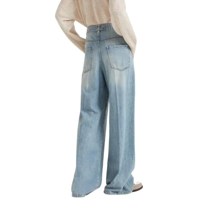 Brunello Cucinelli High rise Wide leg Jeans-2