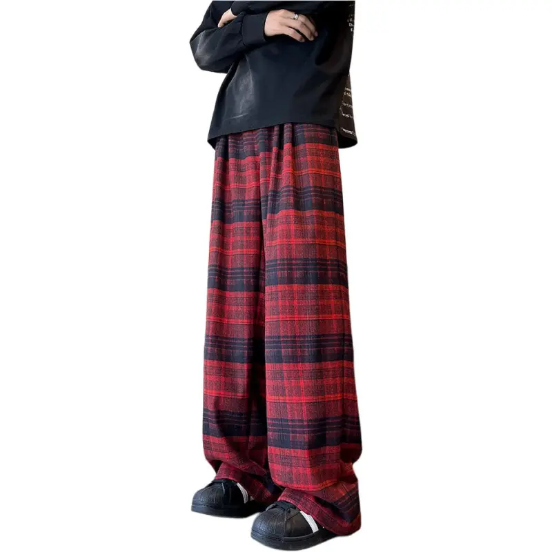 BEAR UNION Casual Pants Unisex Red-2