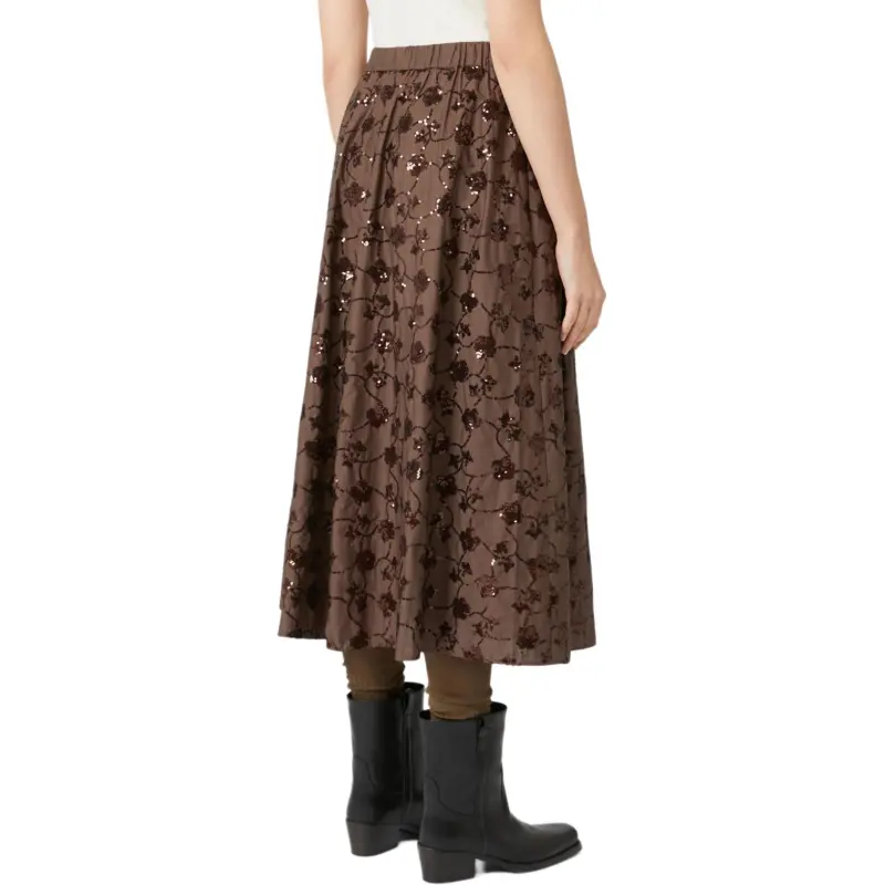 WEEKEND MaxMara Casual Long Skirt Women's Chocolate-2