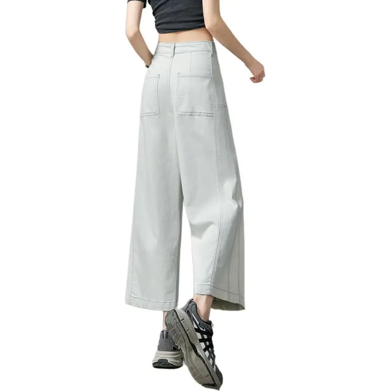 Weixi Jeans Women's Seaweed White-5