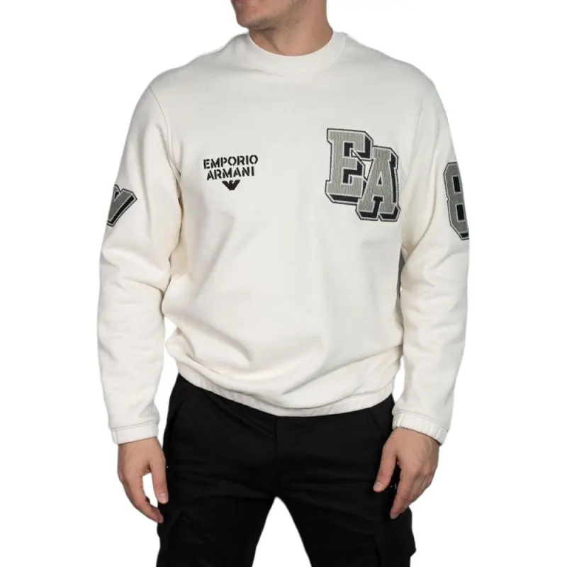 EMPORIO ARMANI FW24 Sweatshirt Men's Vanilla White-2