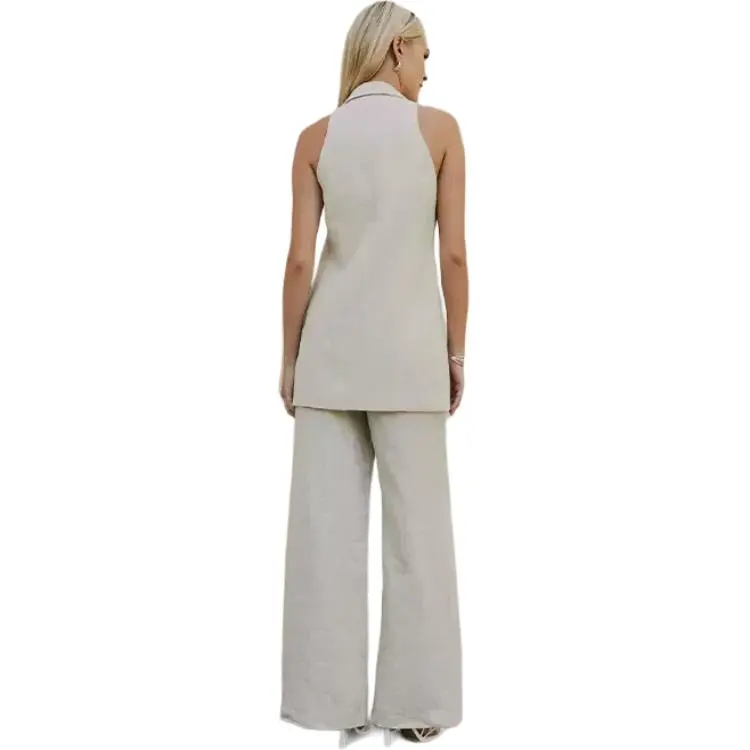 ELLIATTCOLLECTIVE Suit Trouser Women's Apricot-1