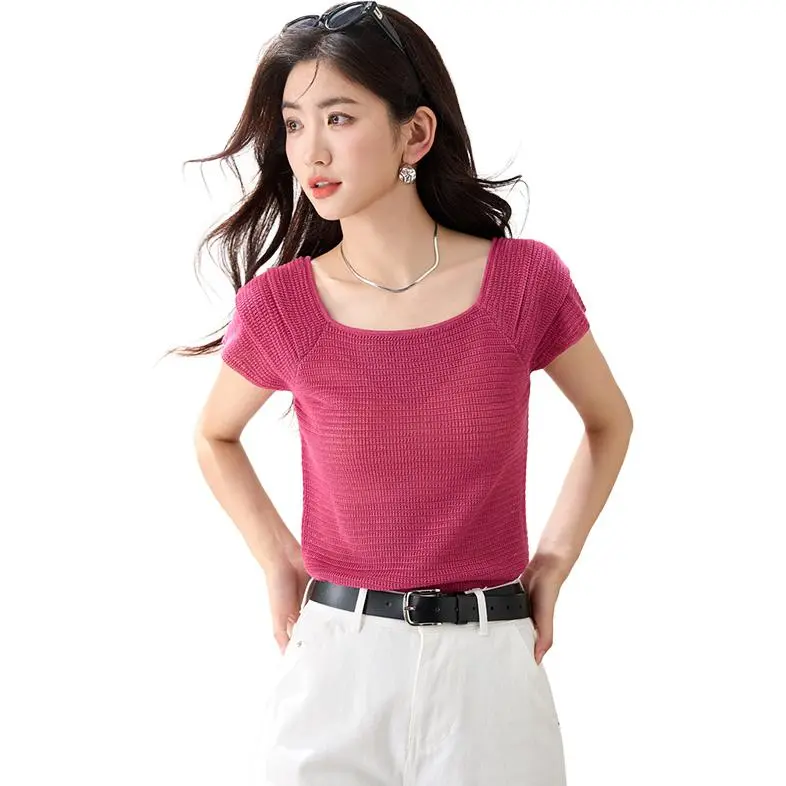 La Chapelle Knitwear Women's Rose Red-2
