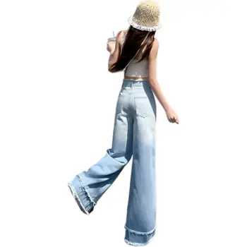 Flowers In Water Jeans Women's Light Blue