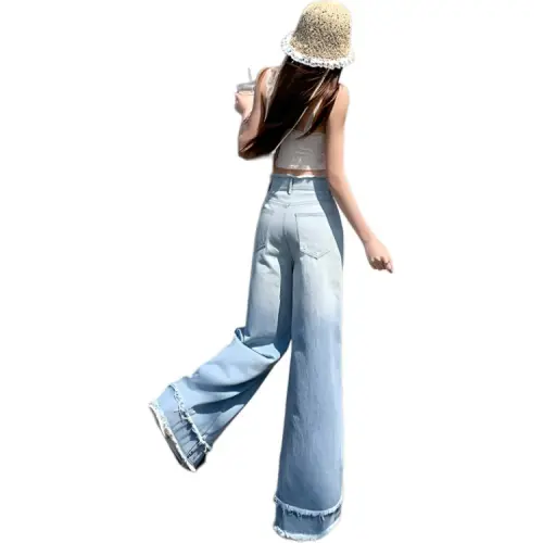 Flowers In Water Jeans Women's Light Blue