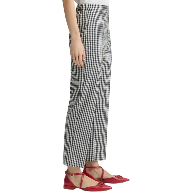 LIU·JO Check pattern Cropped Trousers-3