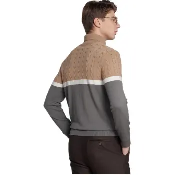 JODOLL Sweater Men's Yellow Gray