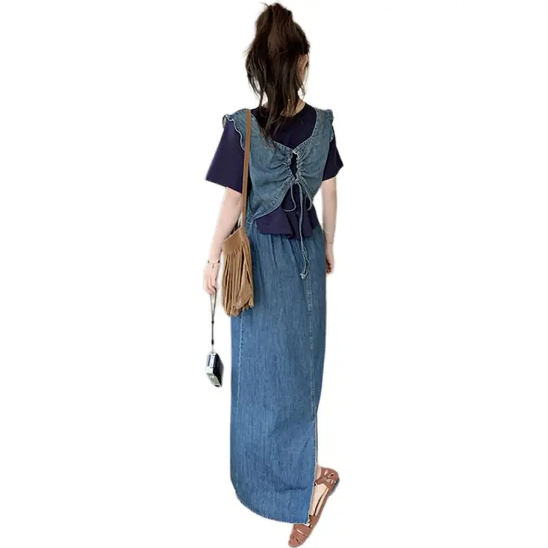 TEME Slip Dresses Women's Denim Blue-1