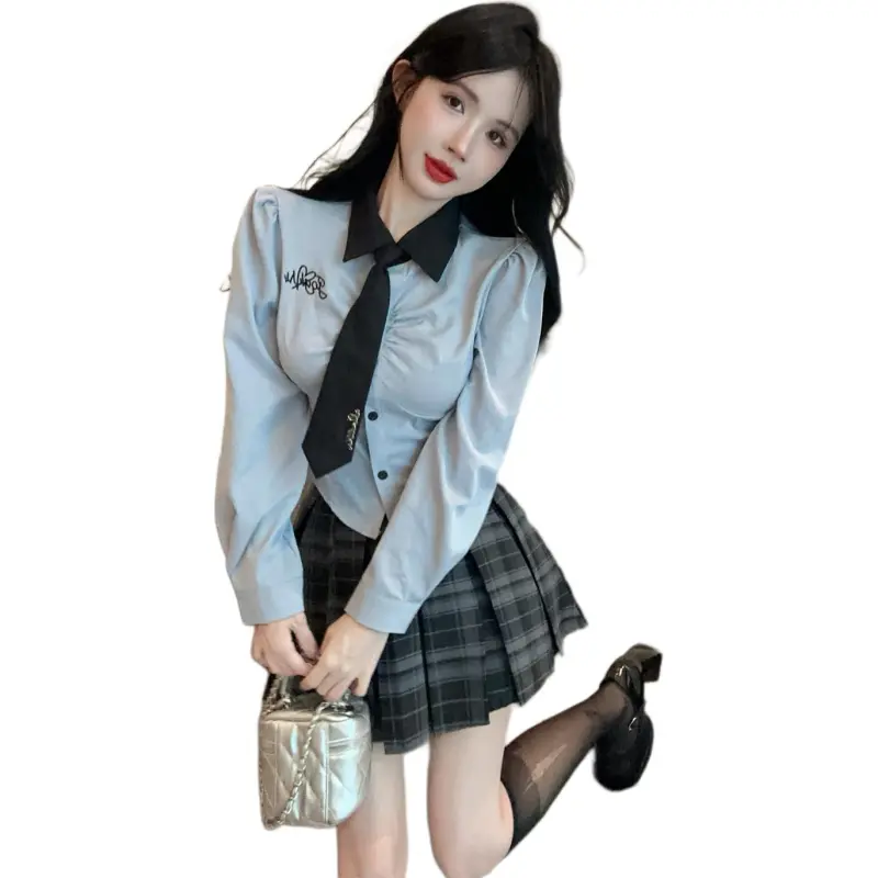 Mu Xiao Xin Two Piece Skirt Sets Women's-2