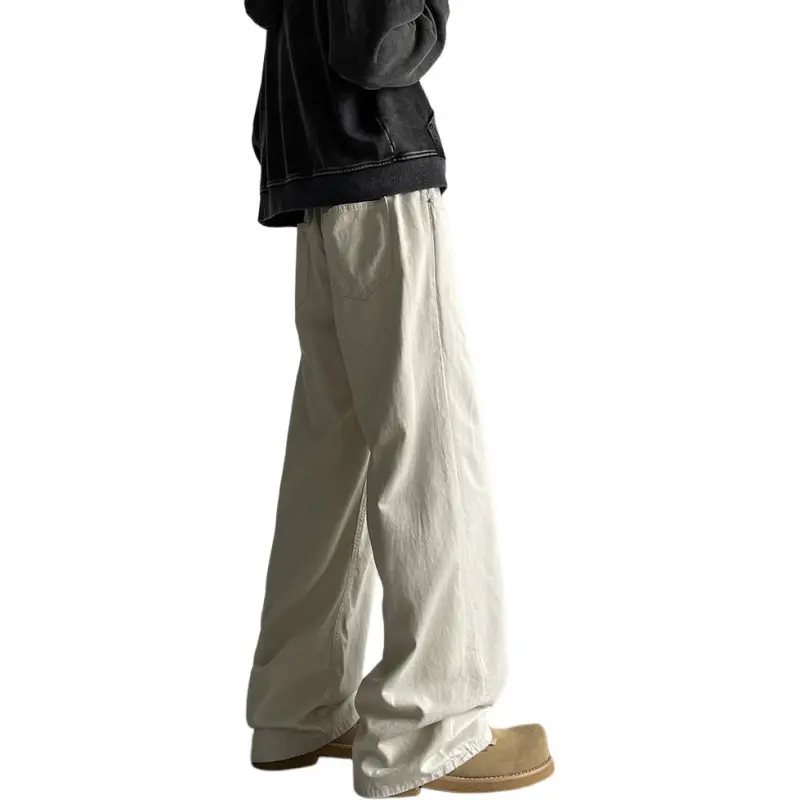 NEVER RULE Casual Pants Unisex Coffee-12