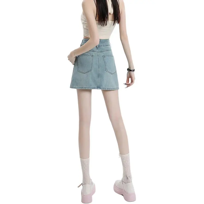 FOREVER 21 Denim Short Skirts Women's Vintage Blue-1